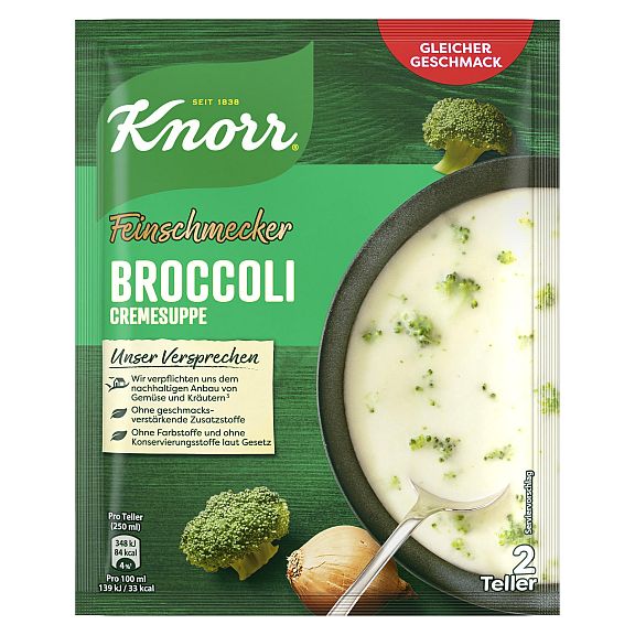 KNORR FEINSCHMECKER BROCCOLICREMESUPPE 2 TELLER - ERG. 500ML