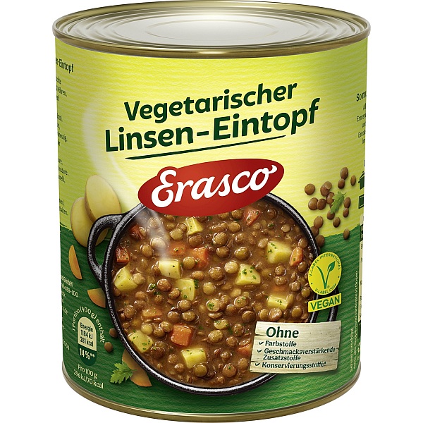 ERASCO LINSEN - EINTOPF VEGETARISCH 800G