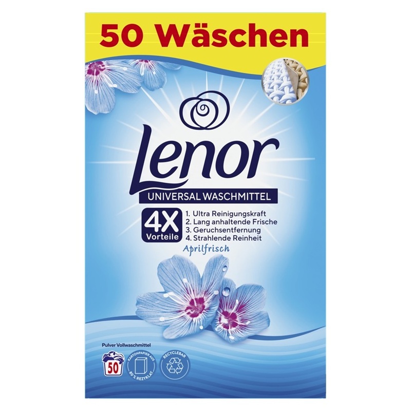 LENOR WASCHMITTEL PULVER APRILFRISCH 50WL