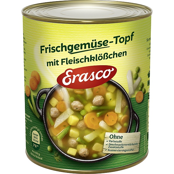 ERASCO FRISCHGEMUESE - TOPF 800G