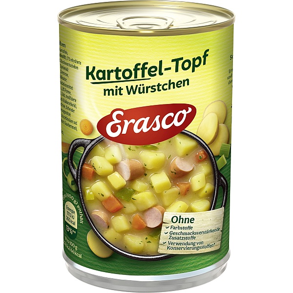 ERASCO KARTOFFEL - TOPF MIT WUERSTCHEN 400G